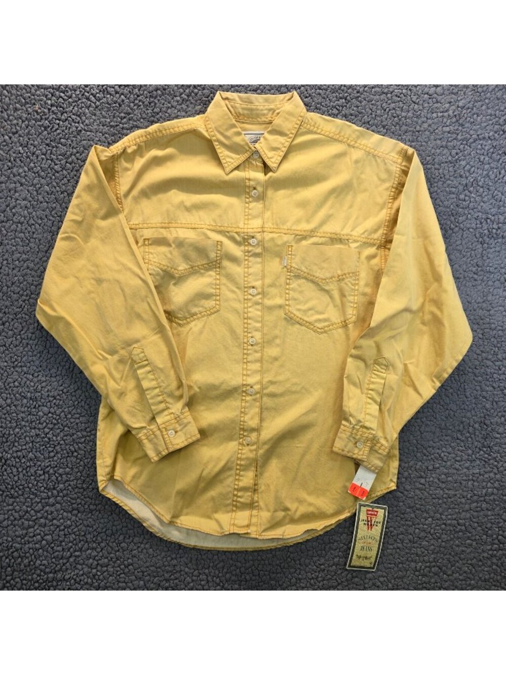 Vintage 90s Levi's Western Button Down Denim Shirt M Country Cowboy Retro Ranch